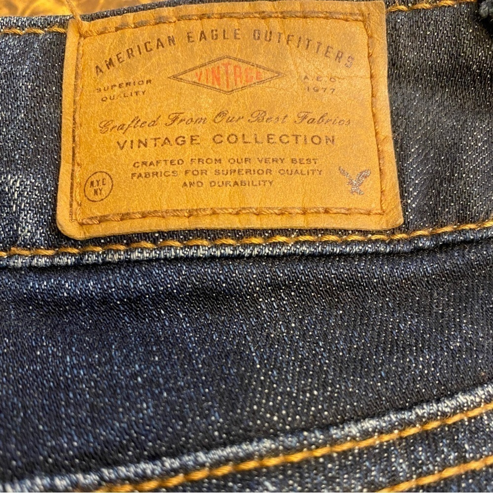 American Eagle 2 Short Jeggings Distressed Patched Vintage Collection Jeans - Picture 7 of 12